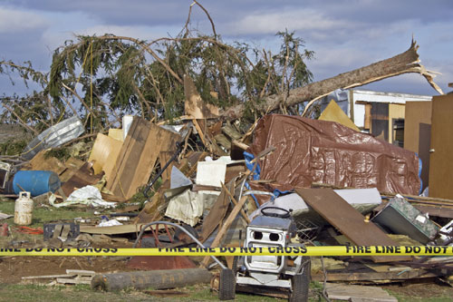 Tornado Damage, House Knocked over by Tornado, Reasons why Shelters are Needed, Damage from Tornados, Safety Shelters, 